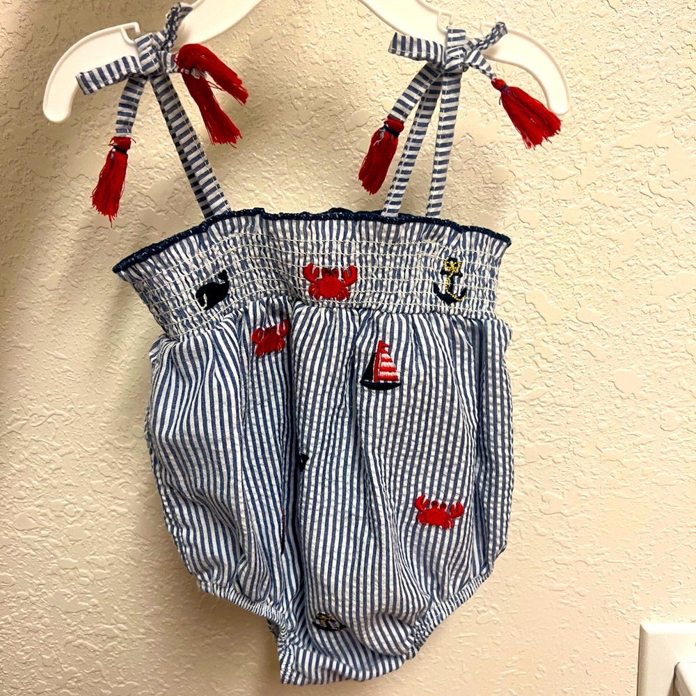Super cute summer outfit! Would be great for 4th of July